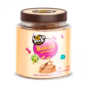 Biscuits for Dogs Bones in Plastic Jar Banana M- size 210 g