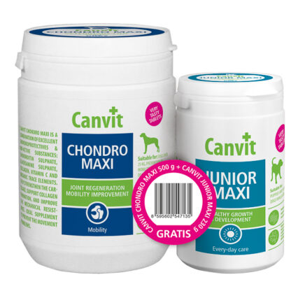 Canvit Chondro Maxi For Dogs 500 g plus Canvit Junior Maxi for Dogs 230 g