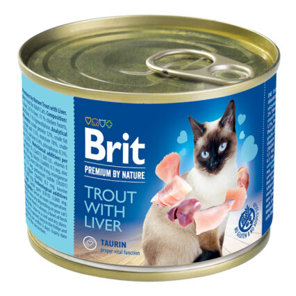 Brit Premium By Nature Cat Trout With Liver 200 g
