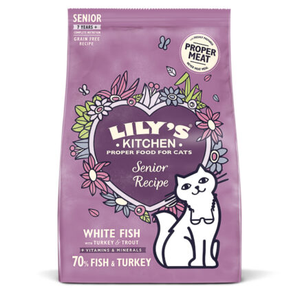Lily's Kitchen Cat White Fish & Turkey Senior Recipe Dry Food 800 g