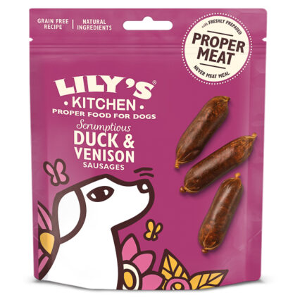 Lily's Kitchen Scrumptious Duck With Venison Sausages Dog Treats 70 g