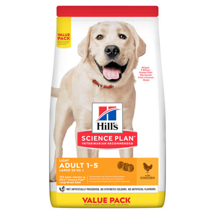 Hill's SP Canine Adult Light Large Breed Chicken 18 kg Value Pack