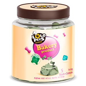 Biscuiti pentru Caini Bones cu Aroma de Menta Marimea S 210 g