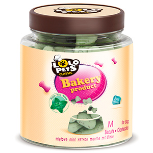 Biscuiti pentru Caini Bones cu Aroma de Menta Marimea M 210 g