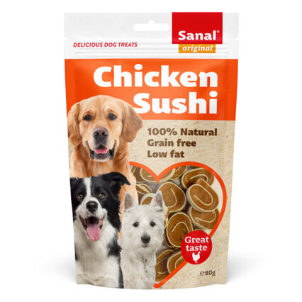 Sanal Dog Chicken Sushi Doypack 80 g
