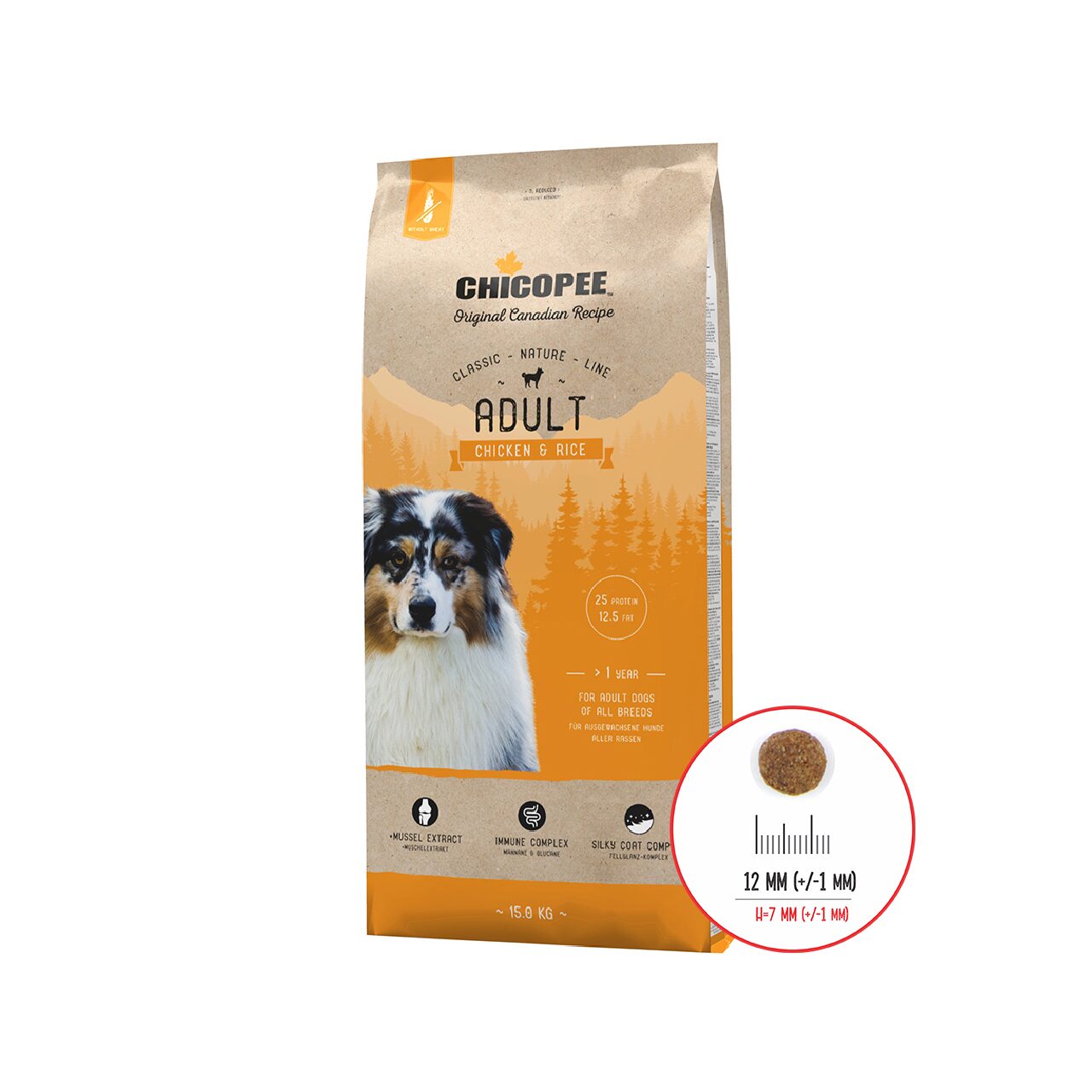 HRANA USCATA PENTRU CAINI SUPER PREMIUM CHICOPEE CNL ADULT CHICKEN&RICE 15KG