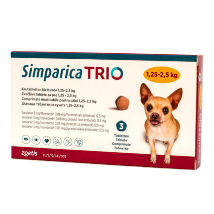 Simparica Trio 3 mg (1.3-2.5 kg) x 3 tab
