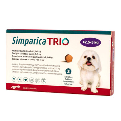 Simparica Trio 6 mg (2.6 - 5 kg) x 3 tab