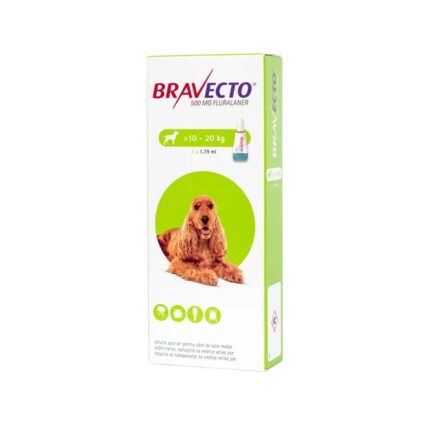BRAVECTO SPOT-ON ANTIPARAZITAR EXTERN CAINE 500MG (10-20KG)