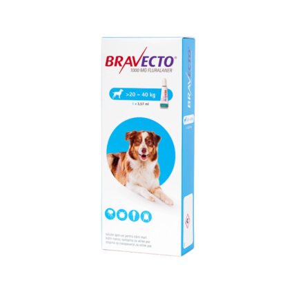 BRAVECTO SPOT-ON ANTIPARAZITAR EXTERN CAINE 1000MG (20-40KG)