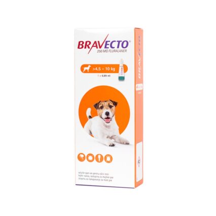 BRAVECTO SPOT-ON ANTIPARAZITAR EXTERN CAINE 250MG (4.5-10KG)