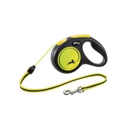 LESA PENTRU CAINI KERBL FLEXI CLASSIC CU FIR M 5M/20KG NEON
