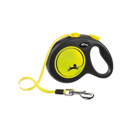 LESA PENTRU CAINI KERBL FLEXI CLASSIC CU BANDA L 5M/50KG NEON