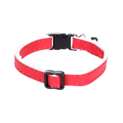 ZGARDA PENTRU PISICI FLAMINGO MULTICOLORA REFLECTORIZANTA CU CLOPOTEL 20-30CMx10MM