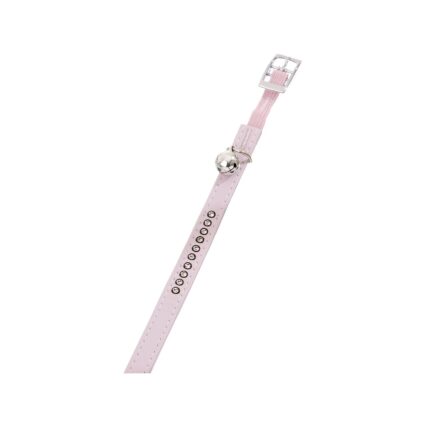 ZGARDA PENTRU PISICI FLAMINGO MONTE CARLO PINK CU CLOPOTEL & STRASURI 30CMx10MM