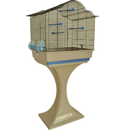 COLIVIE PASARI  MPS SOPHIA 1 NEGRU/GRI CU SUPORT (67cm) 51x36x120(h)cm