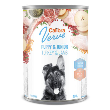 Calibra Dog Verve GF Junior Turkey & Lamb 400 g
