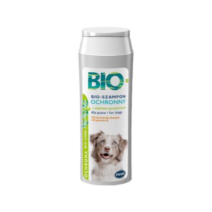PESS BIO SAMPON ANTIPARAZITAR CU ULEI DE GERANIUM PENTRU CAINI 200ML