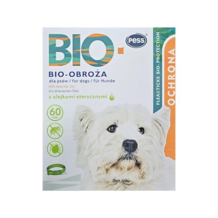 PESS BIO ZGARDA ANITIPARAZITARA CU ULEIURI ETERICE NATURALE PENTRU CAINI 60CM