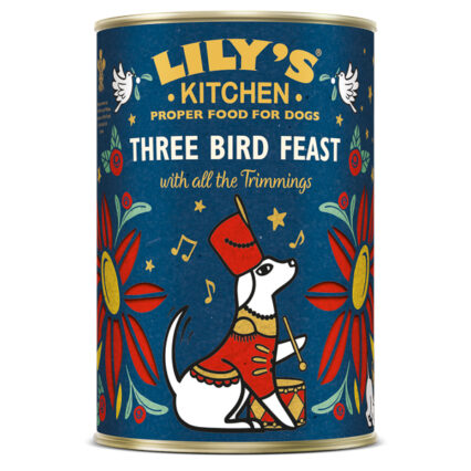 Lily's Kitchen Christmas Three Bird Feast Tin 400 g