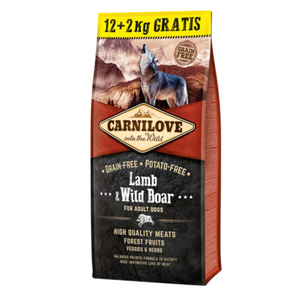 Carnilove Lamb & Wild Boar for Adult 12 plus 2 kg
