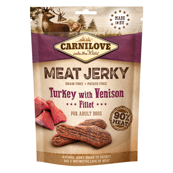 Carnilove Jerky Turkey with Venison Fillet 100 g