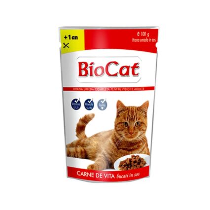 HRANA UMEDA PENTRU PISICI BIOCAT PLIC VITA IN SOS 100G