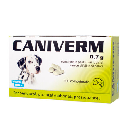 Caniverm palatabil 0.7 g 100 tablete