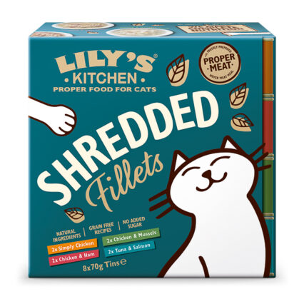 Lily's Kitchen Cat Shredded Fillets Tins Multipack 8 x 70 g