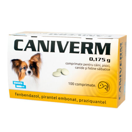 Caniverm palatabil 0,175 g x 100 tb (pisici si caini de talie mica)