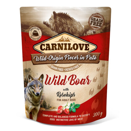 Carnilove Dog Pouch Paté Wild Boar with Rosehips 300 g