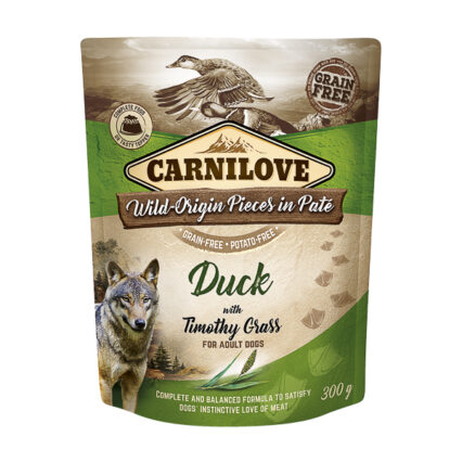 Carnilove Dog Pouch Paté Duck with Timothy Grass 300 g