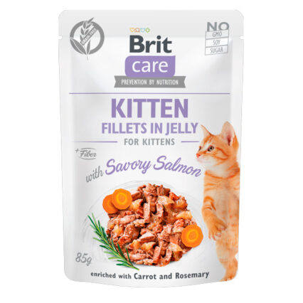 Brit Care Cat Kitten Fillets in Jelly with Savory Salmon 85 g