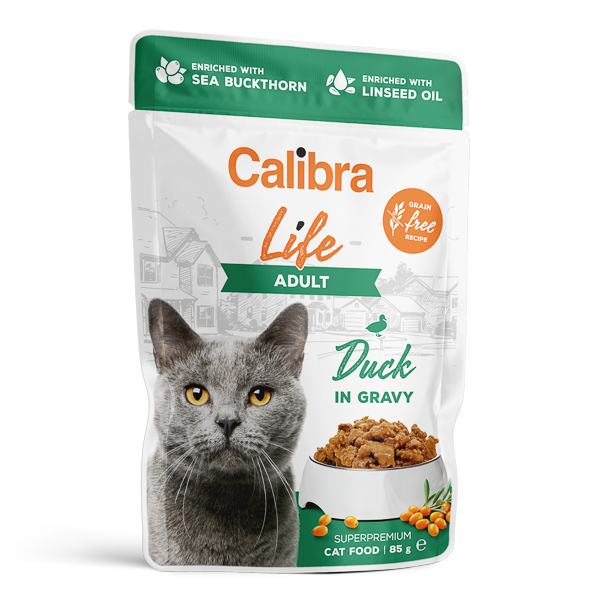 Calibra Cat Life Pouch Adult Duck in Gravy 85 g