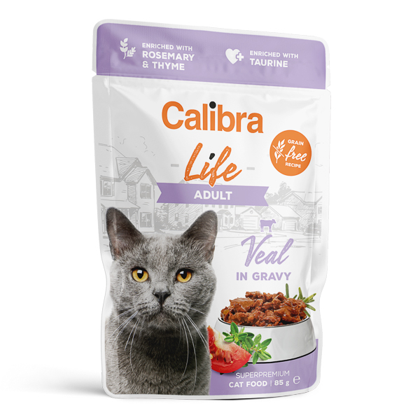 Calibra Cat Life Pouch Adult Veal in Gravy 85 g
