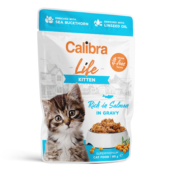 Calibra Cat Life Pouch Kitten Salmon in Gravy 85 g