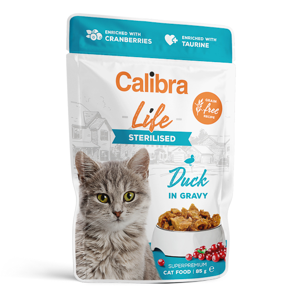 Calibra Cat Life Pouch Sterilised Duck in Gravy 85 g