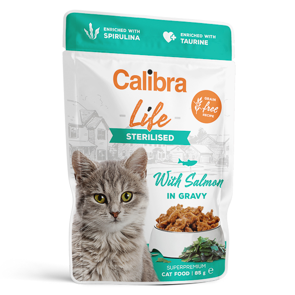Calibra Cat Life Pouch Sterilised Salmon in Gravy 85 g
