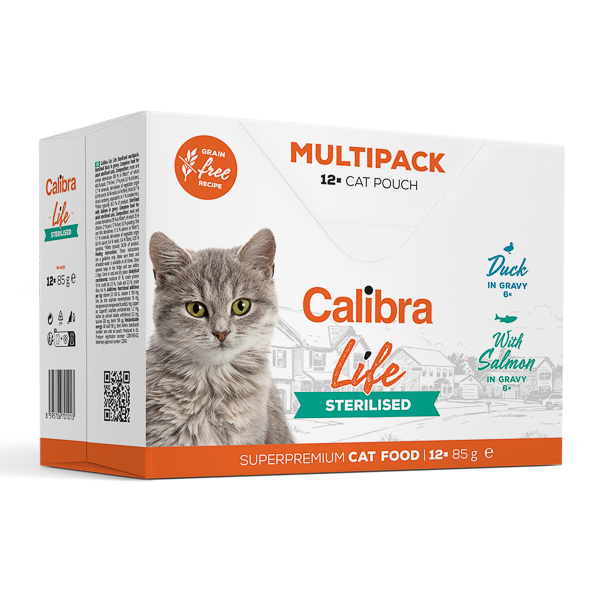 Calibra Cat Life Pouch Sterilised Multipack 12x85 g