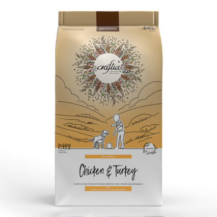 Craftia Natura Chicken & Turkey Puppy Medium & Large Breed 640 g