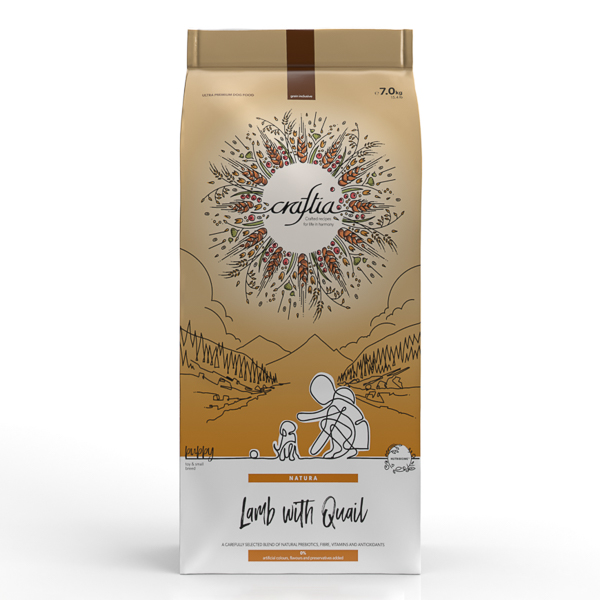 Craftia Natura Lamb with Quail Puppy Toy & Small Breed 7 kg