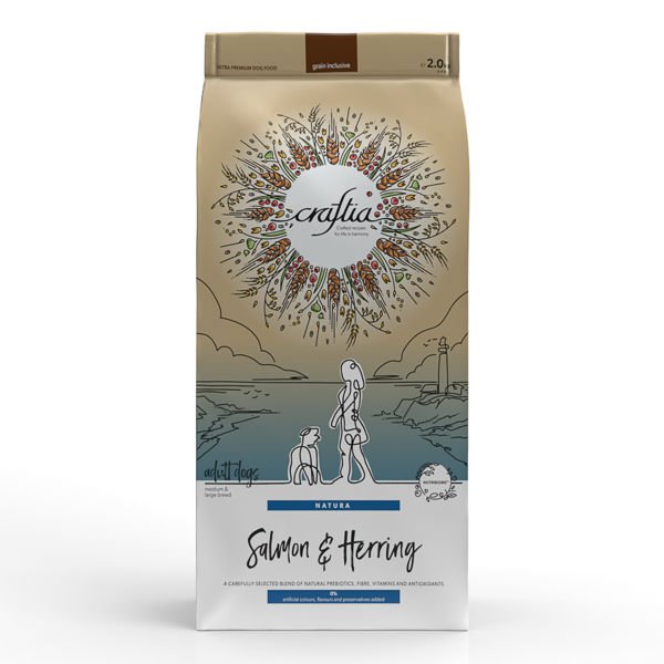 Craftia Natura Salmon & Herring Adult Dog Medium & Large Breed 2 kg