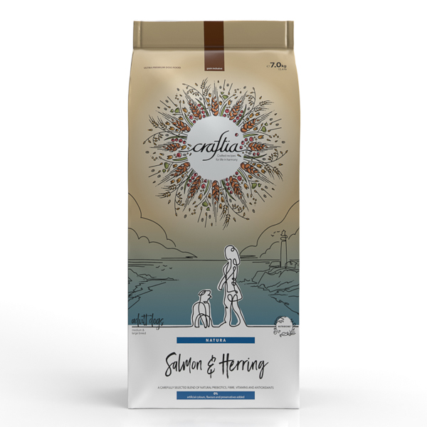 Craftia Natura Salmon & Herring Adult Dog Medium & Large Breed 7 kg