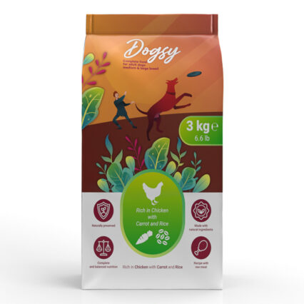 Dogsy Rich in Chicken with Carrot & Rice Adult Dog Medium & Large Breed 3 kg