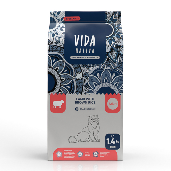 Vida Nativa Highlands Lamb with Brown Rice Adult Cat 1,4 kg