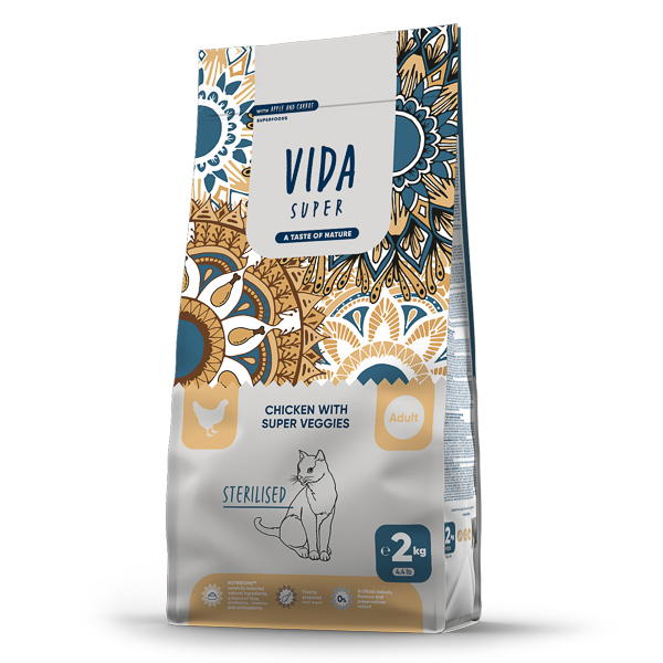 Vida Super Sterilised Chicken with Super Veggies Adult Cat 2 kg