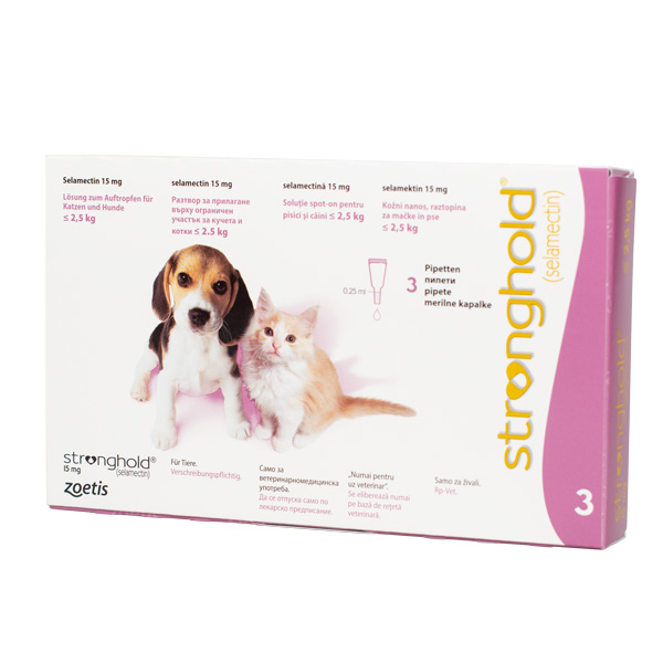 Stronghold 15 mg sub 2.5 kg x 3 pipete