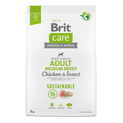 Brit Care Dog Sustainable Adult Medium Breed 3 kg