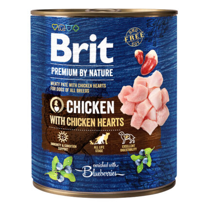 Brit Premium by Nature Chicken with Hearts 800 g conserva