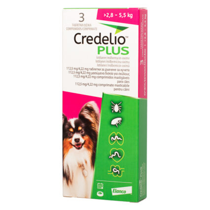 Credelio Plus 112.5/4.22 mg (2.8-5.5 kg) 3 tablete